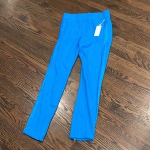NWT COTTON CITIZEN Sweatpants‎ Joggers Zipper Velour Turquoise Blue!